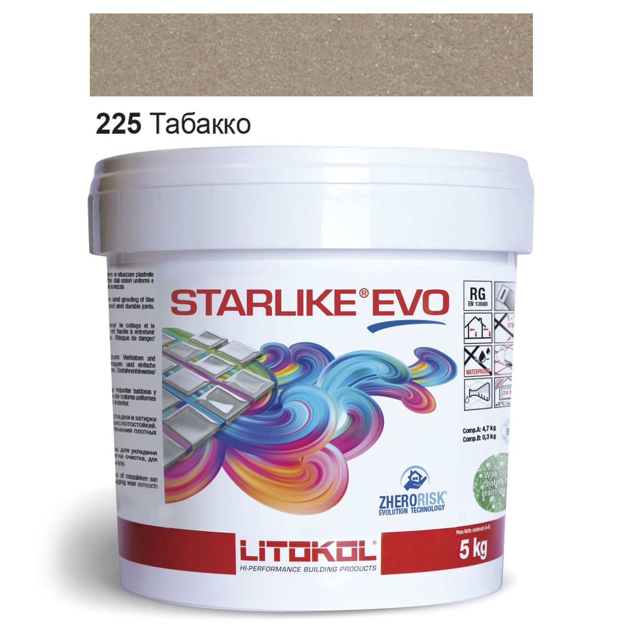 

Эпоксидная затирка Litokol Starlike EVO 225 Табакко 5кг