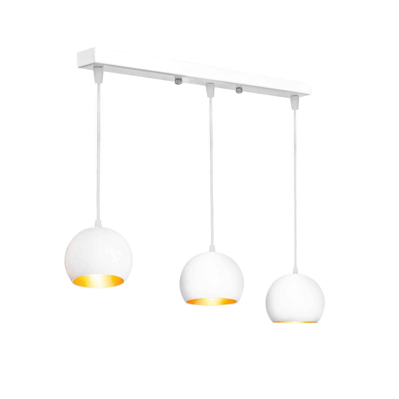 

Светильник подвесной на планке Шар Msk Electric NL 1815-3 WH+GD d-180mm