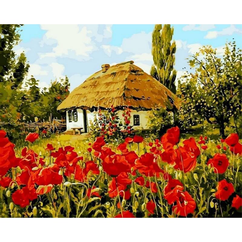 

Картина рисование по номерам Babylon Домик в маках 40х50см VP355 набор для росписи, краски, кисти, холст