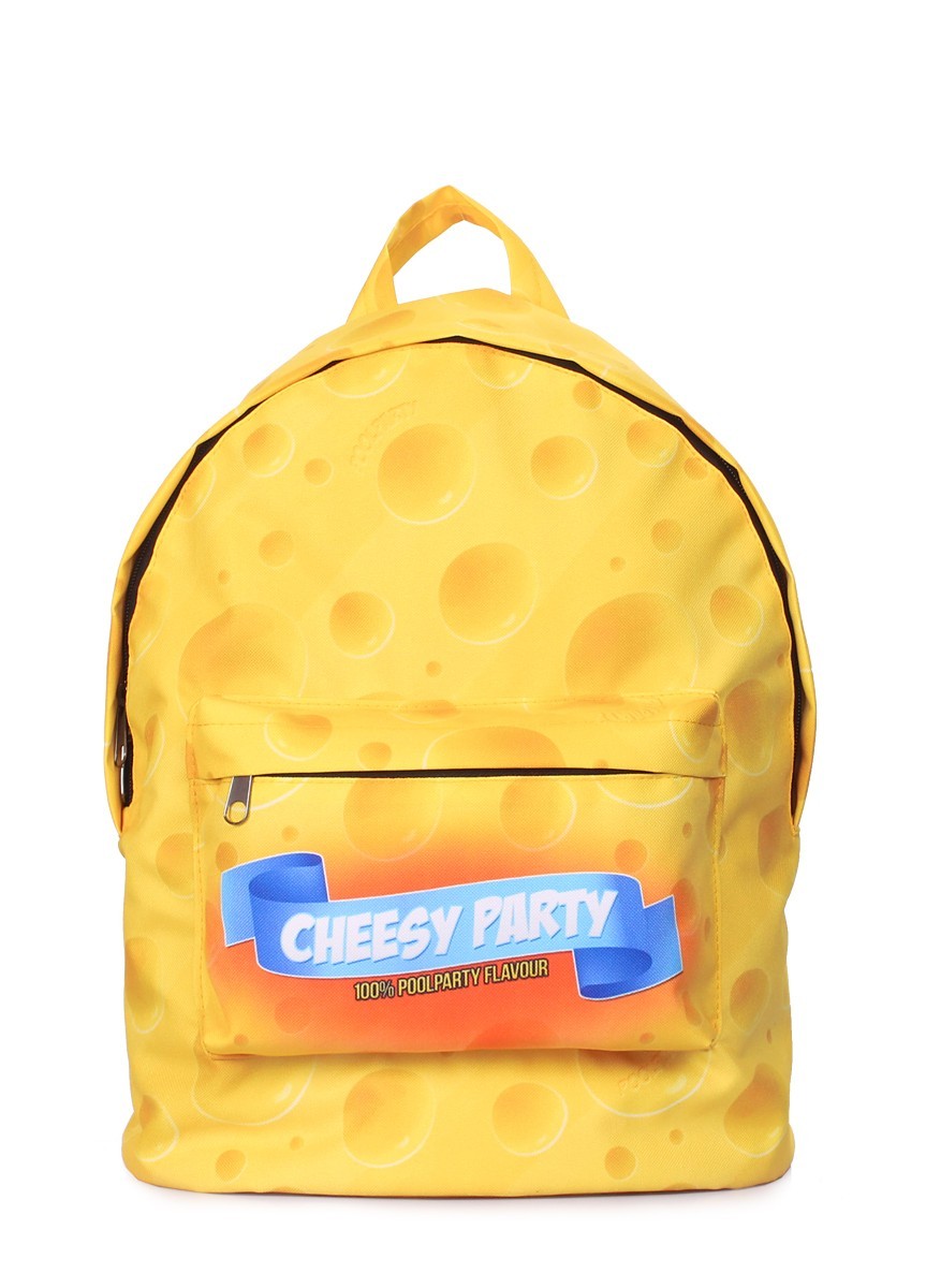 

Молодежный рюкзак Poolparty CHEESY PARTY с сырным принтом