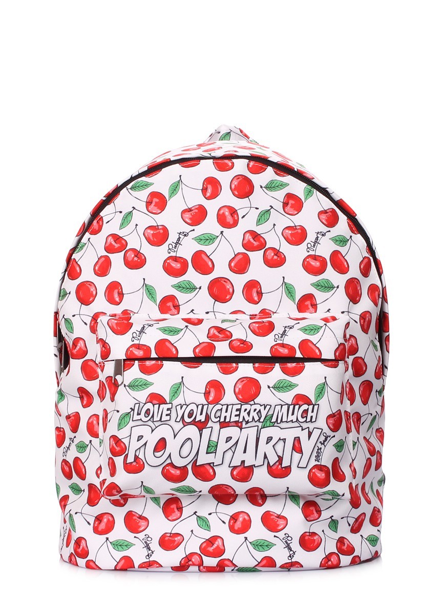 

Молодежный рюкзак Poolparty backpack-cherry с черешнями