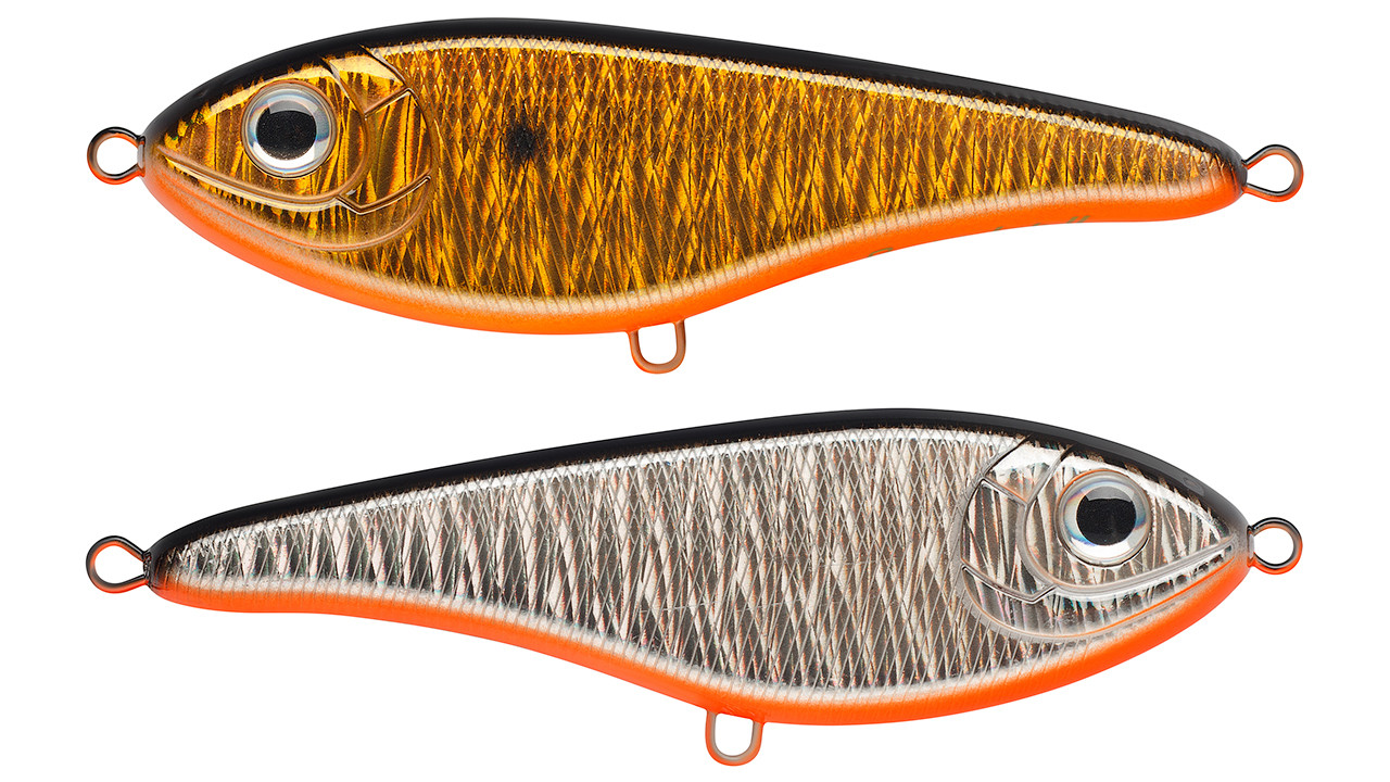 

Воблер Джеркбейт Strike Pro Buster Jerk II Shallow Runner, 120 мм, 37 гр, Загл. 0,3м.-2,0м., Медленно всплывающий, цвет: A70-613-SBO Double Silver/Smoked, (EG-049#A70-613-SBO) (104156)