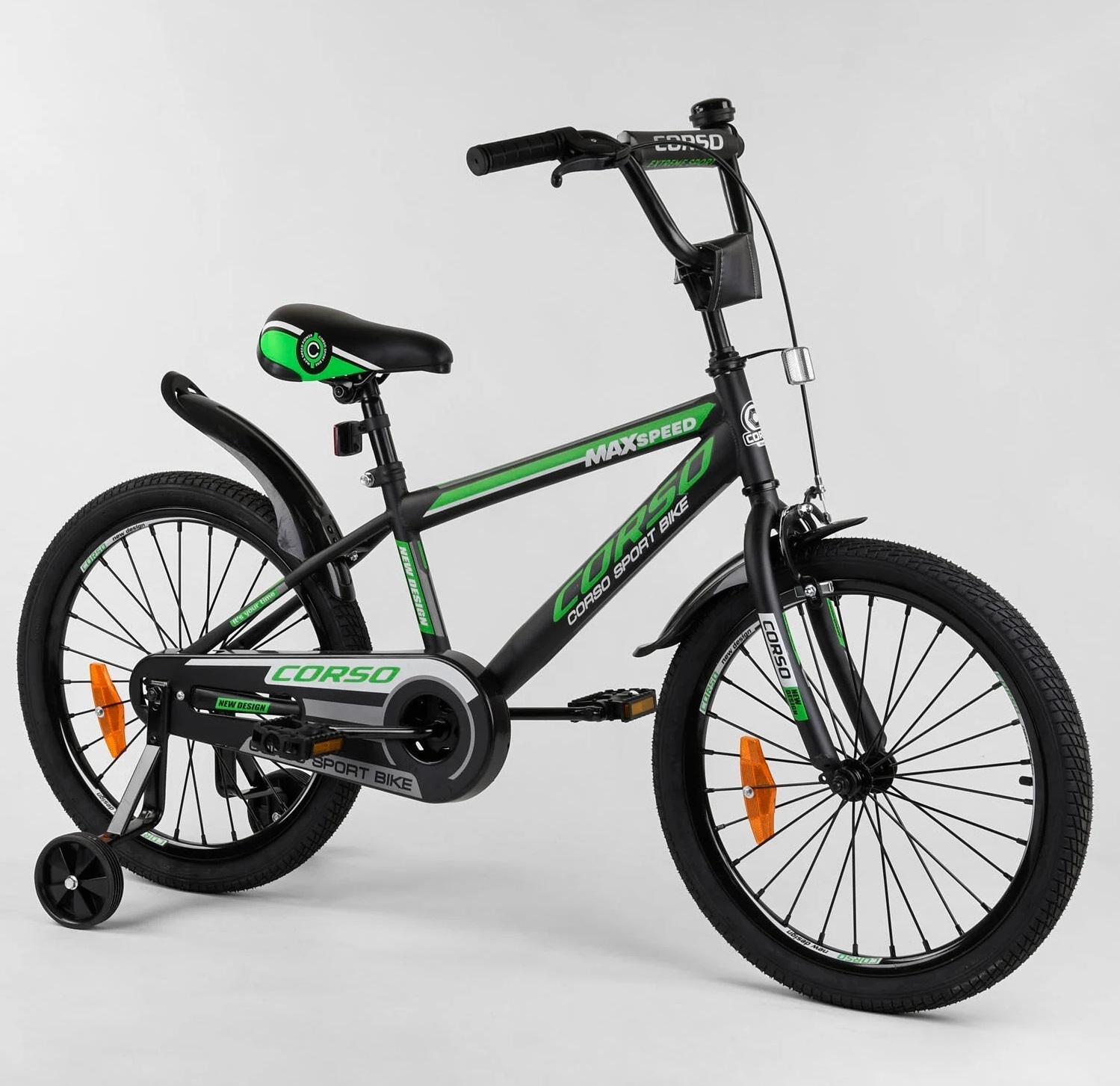 

Велосипед Corso 20" New Design ST-20113 Black / Green (ST-20113)