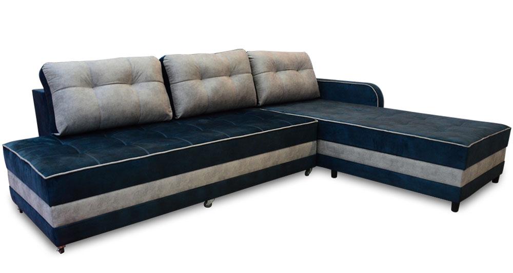 

Диван угловой Империя (правая) Агат-М 300x235см Синий + серый