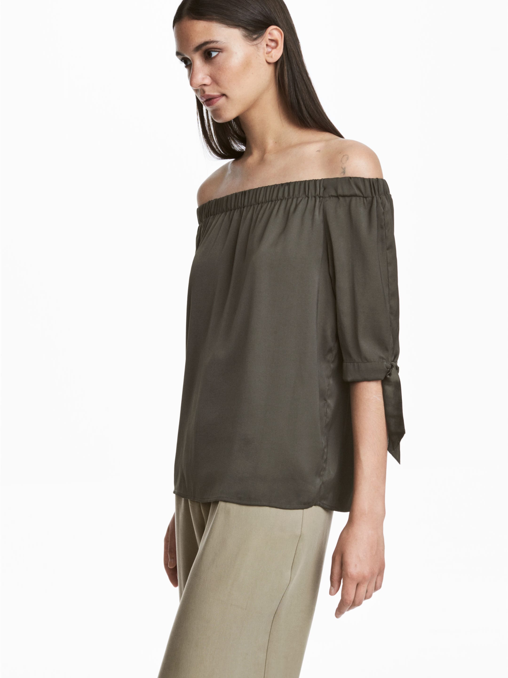 

Топ H&M 5286496-ACXO 34 Темно-зеленый