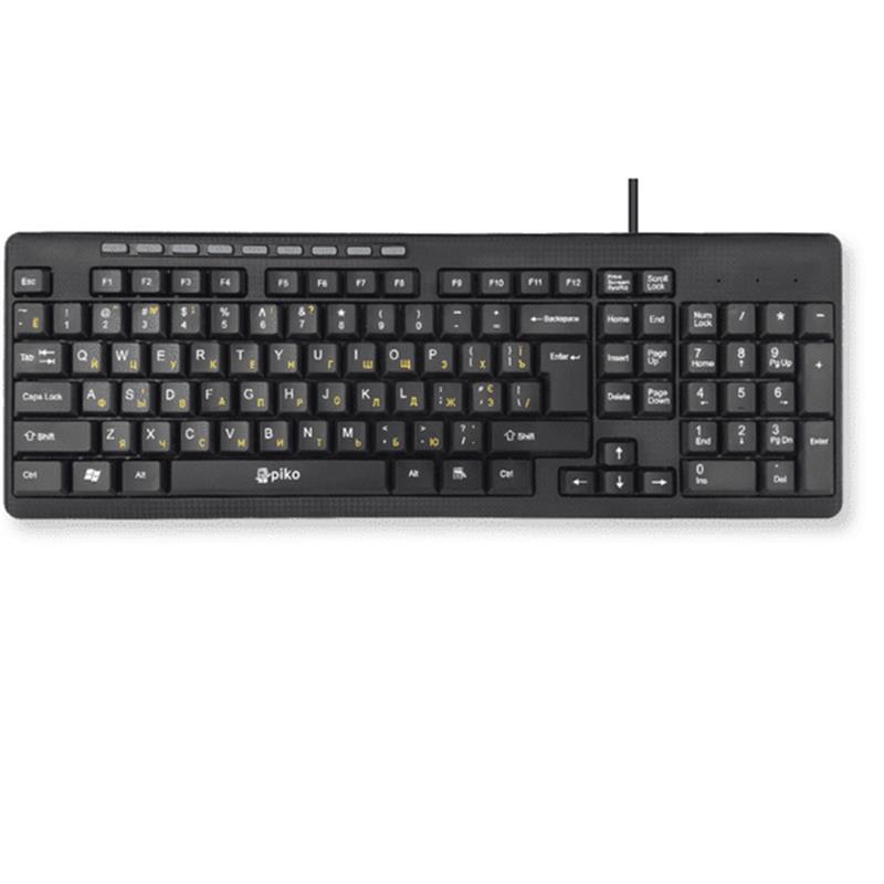 

Клавиатура Piko KB-108 Black (1283126467103) USB (1283126467103)