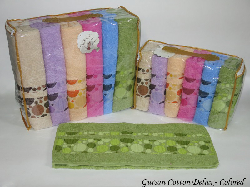 

Набор полотенец для лица Gursan Cotton 50*90 см махровые банные Colored 6шт