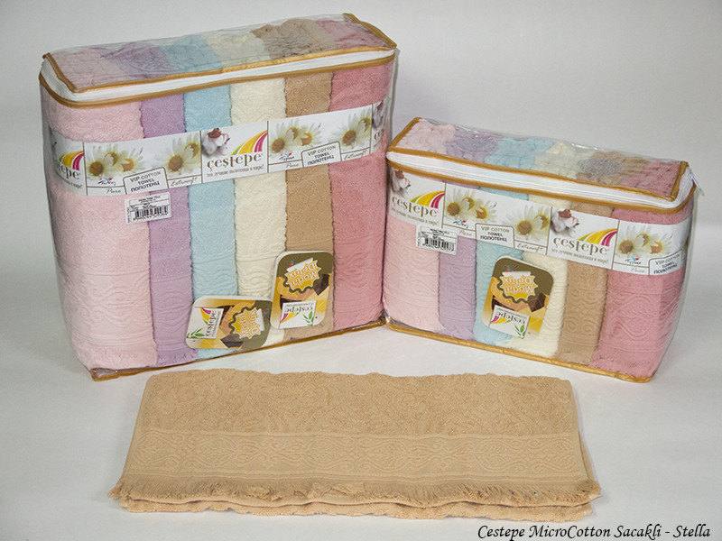 

Набор полотенец для лица Cestepe MicroCotton Deluxe 50*90 см махровые банные Stella Sacakli 6шт