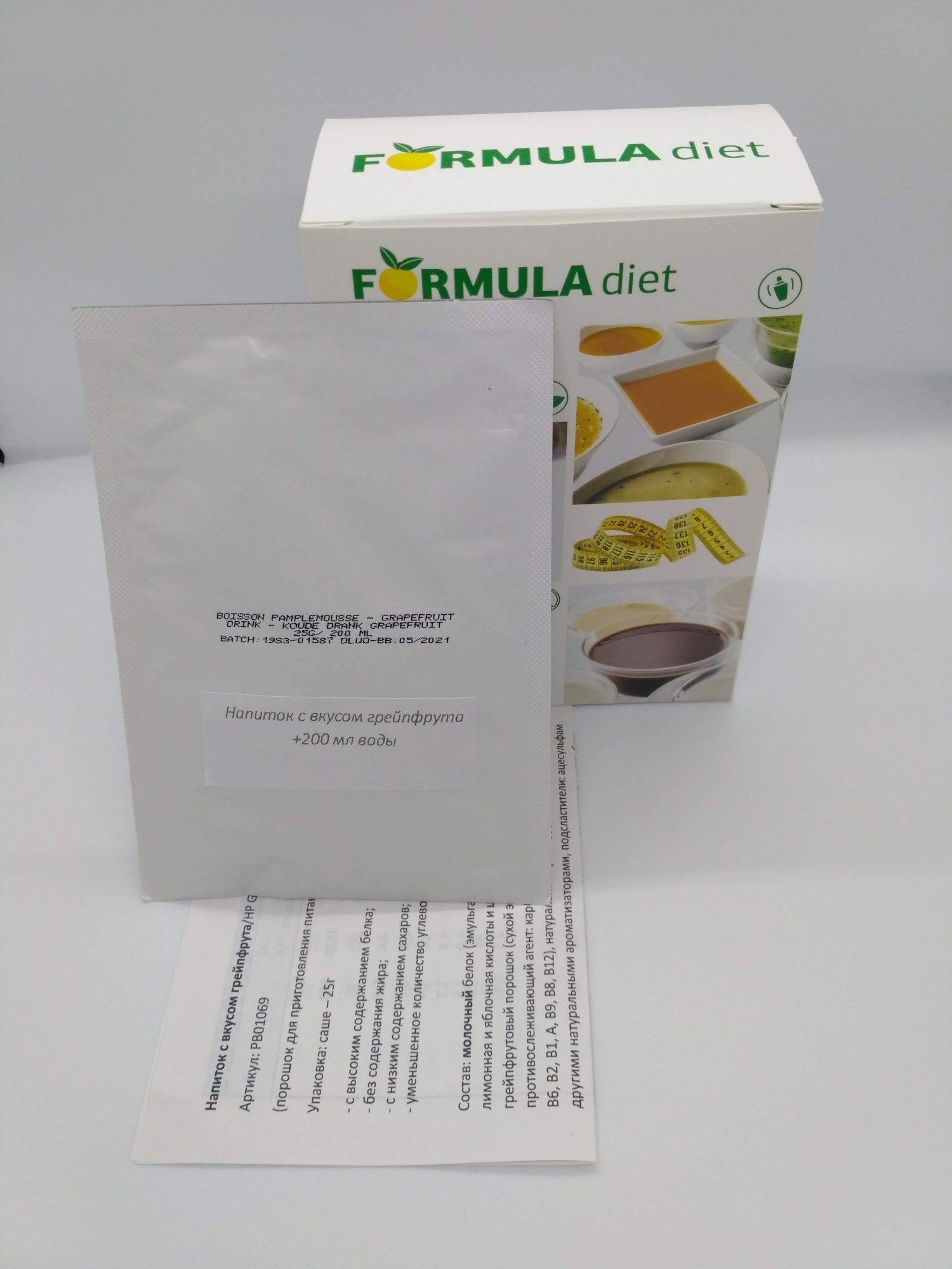 

Напиток FORMULA diet с вкусом грейпфрута 7 саше/25г