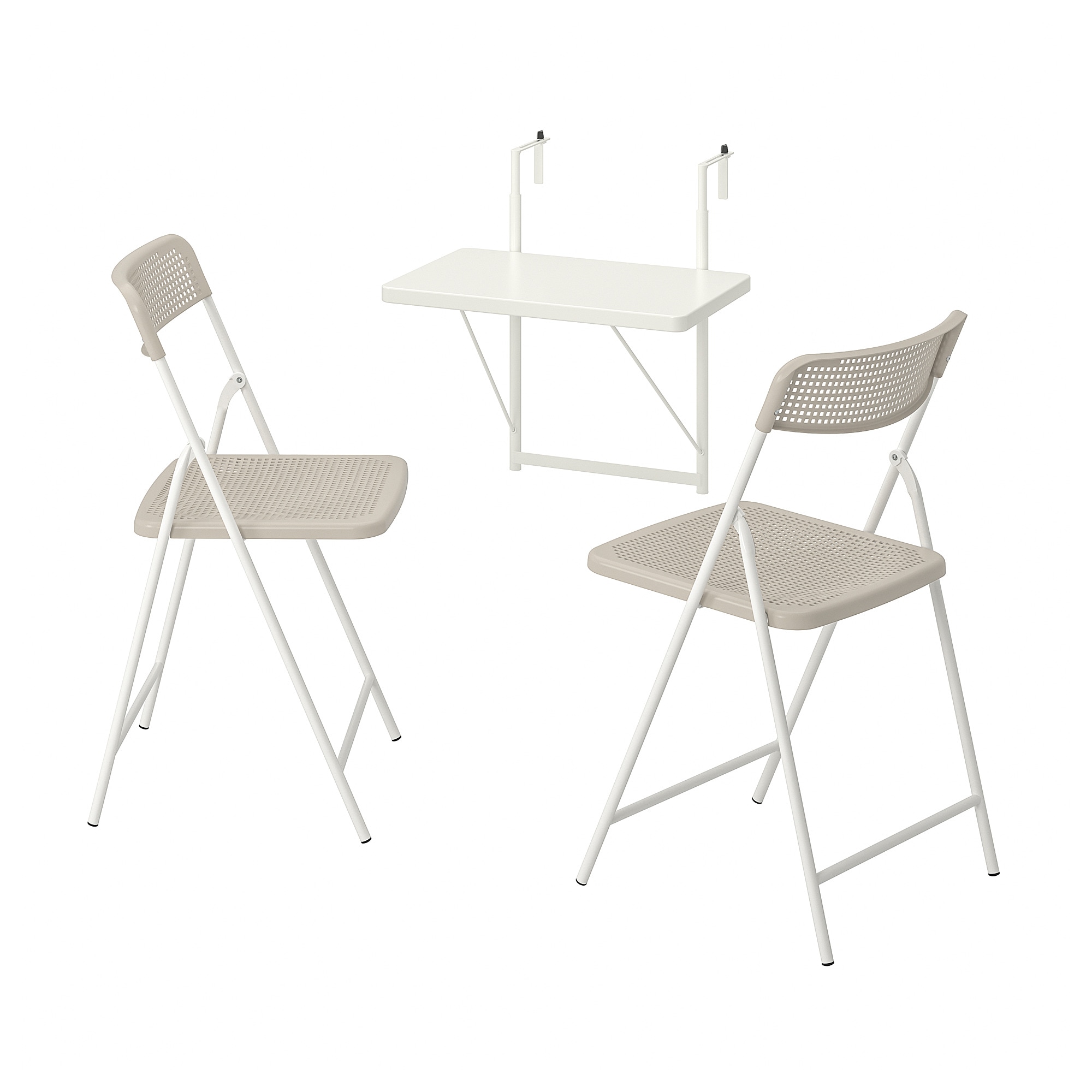 

Стол+2 складных стула IKEA ТОРПАРЁ белый 094.136.52