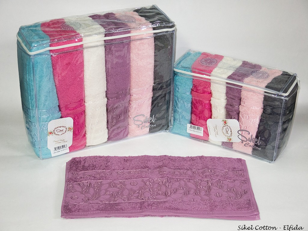 

Набор полотенец для лица Sikel Cotton Elfida 50*90 см махровые банные 6шт арт.ts-6001212