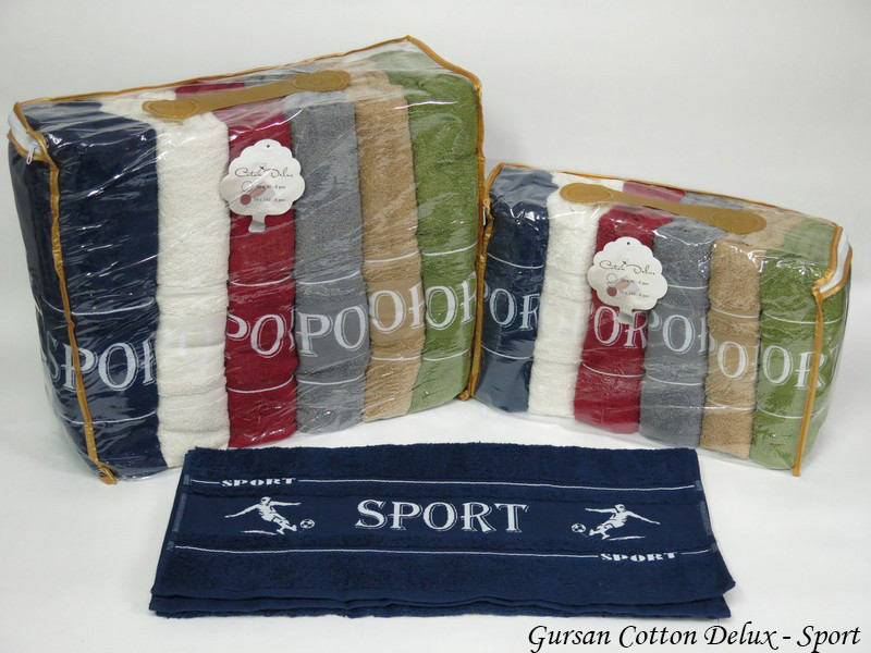 

Набор полотенец для лица Gursan Cotton 50*90 см махровые банные Sport 6шт