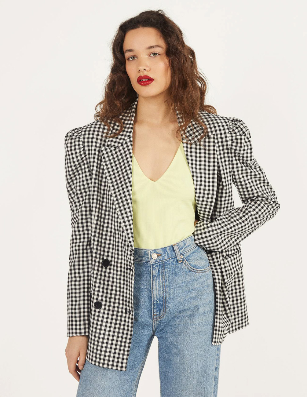 

Пиджак Bershka Ж1064457 (0985/165/060) цвет черный-белый XS/S