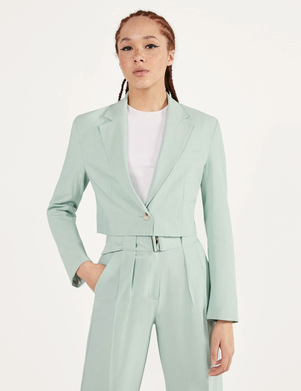 

Пиджак Bershka Ж1064379 (0973/200/512) цвет зеленый, Пиджак Bershka Ж1064379 (0973/200/512) цвет зеленый M