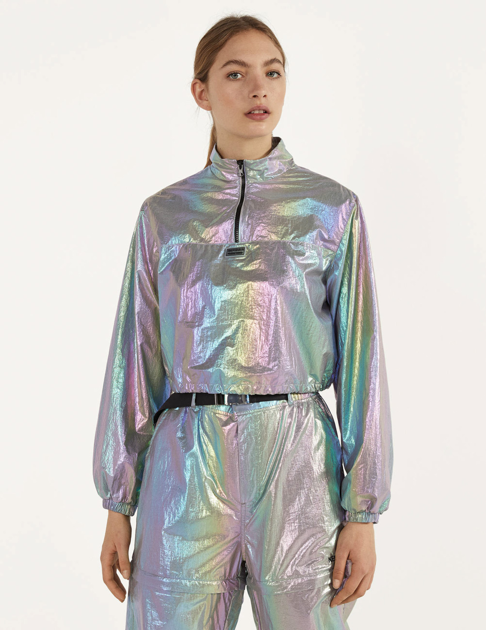 

Анорак Bershka Ж1064519 (1241/551/802) цвет разноцветный XS/S