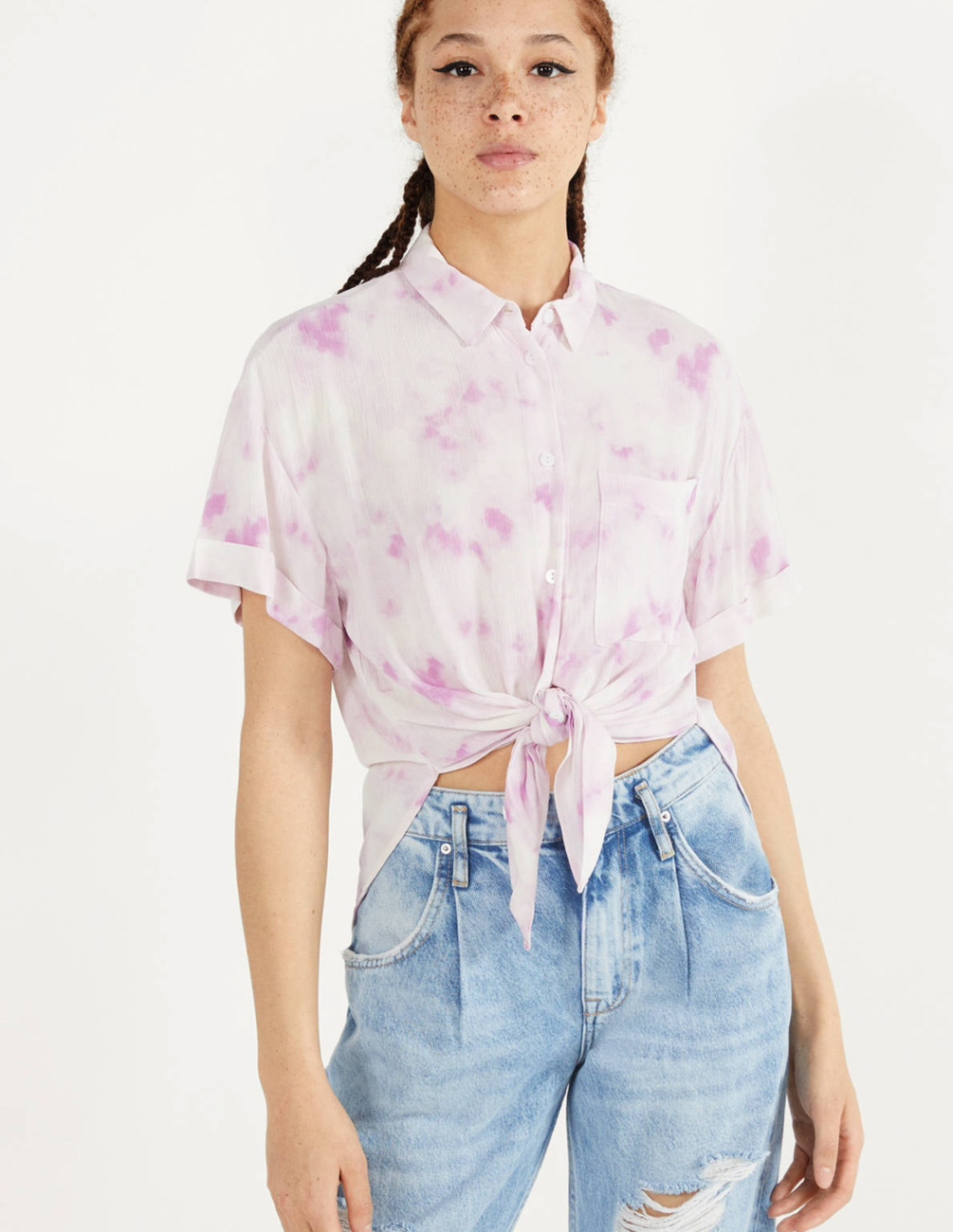 

Блуза Bershka Ж1064539 (0717/168/902) цвет сиреневый, Блуза Bershka Ж1064539 (0717/168/902) цвет сиреневый XS