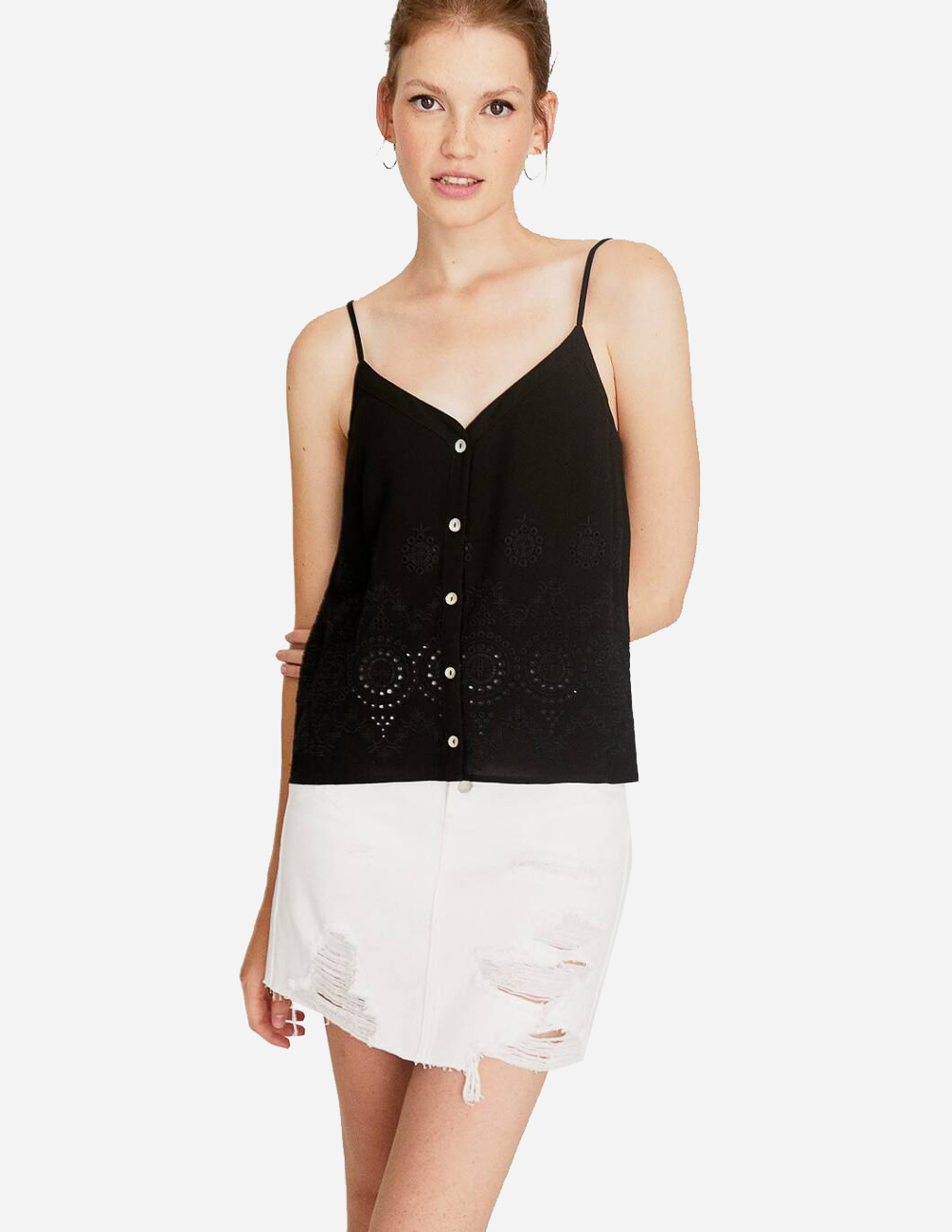 

Майка Stradivarius Ж1063929 (2111/402/001) цвет черный L