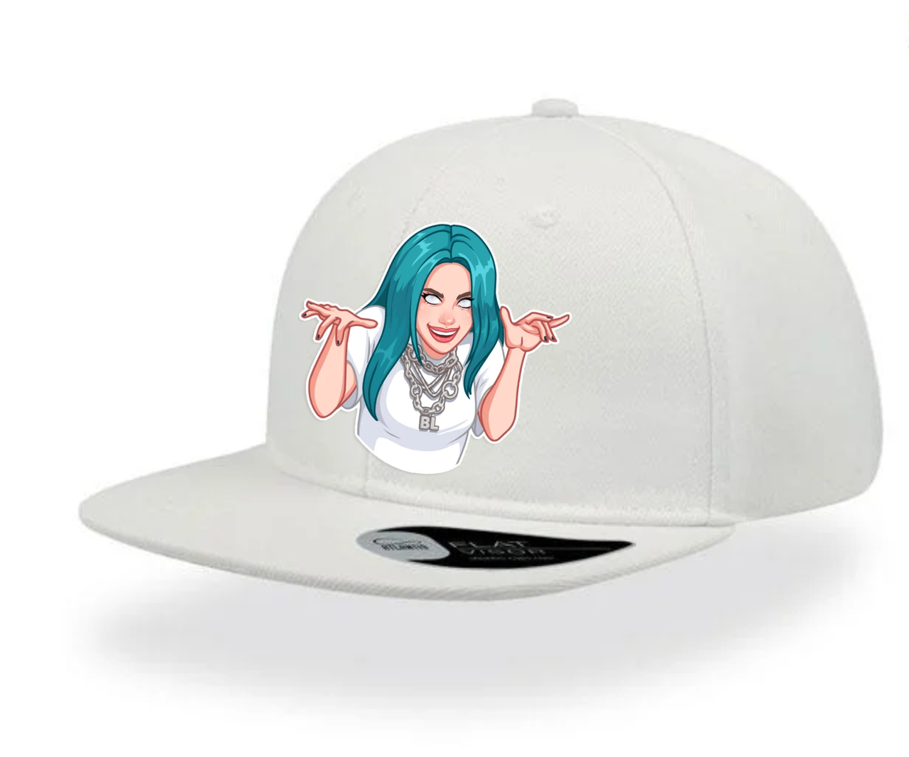 

Кепка с прямым козырьком Билли Айлиш Billie Eilish Белая