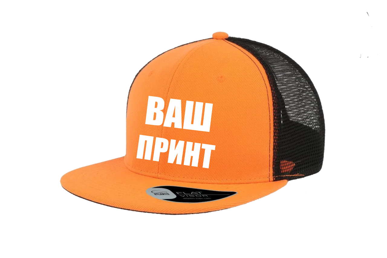 

Кепка Тракер с прямым козырьком Snap Back Оранжевая