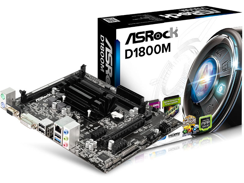 

Материнская плата ASRock D1800M mATX