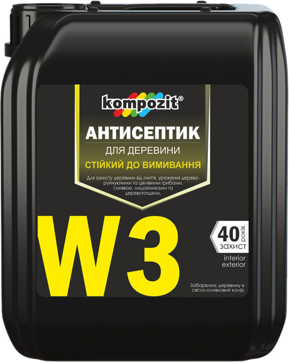 

Антисептик устойчивый к вымыванию Kompozit W3 10 л (4820085742765)