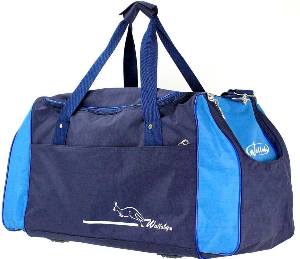 

Спортивная сумка Wallaby 447-8 синяя с голубым