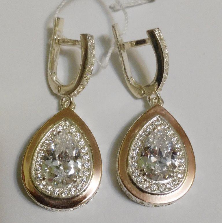 

Серьги из серебра с кубическим цирконием Констанция, 0195.10