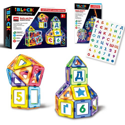

Конструктор магнитный «IBLOCK» 46 деталей PL-920-03 A-Toys (PL-920-03)