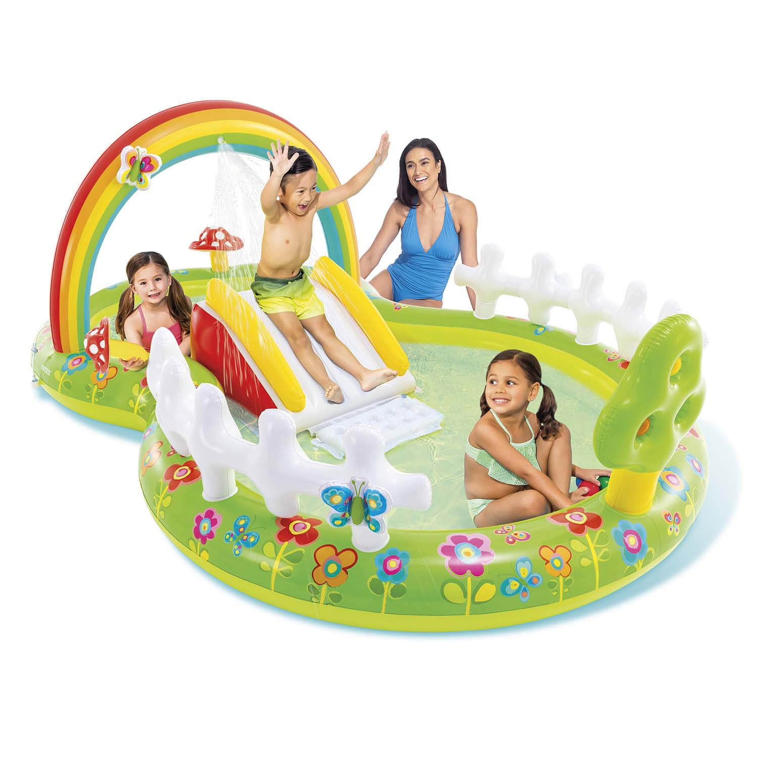 

Надувной игровой центр Intex с горкой и фонтаном 290-180-104 см 57154 Intex (57154)