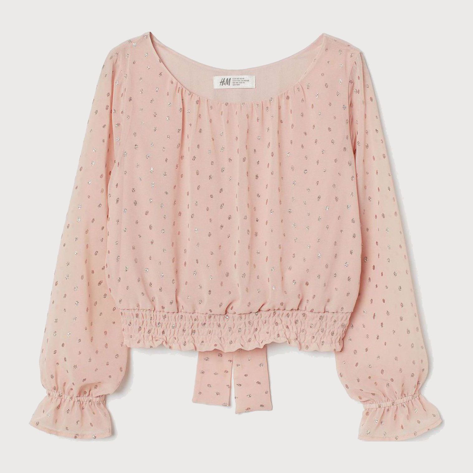 

Блуза H&M 2605-9477792 152 см Розовый/Горох