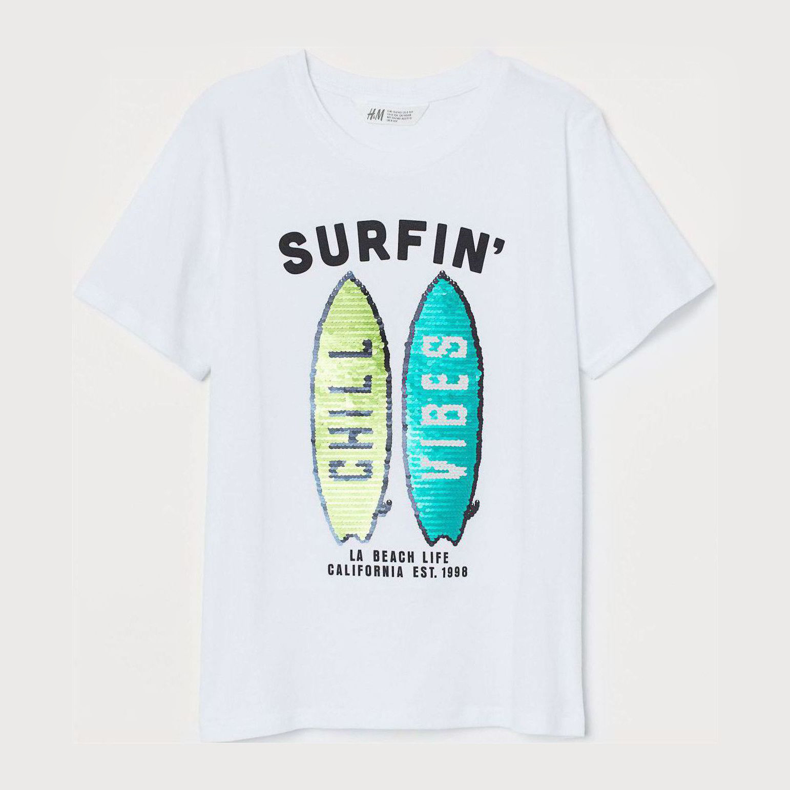 

Футболка H&M 2905-8146351 170 см Белая
