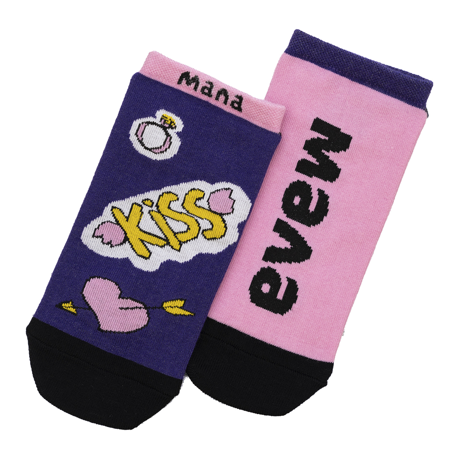 

Носки женские Premier Socks 54740 36-39 Розово-фиолетовые с принтом "KISS"