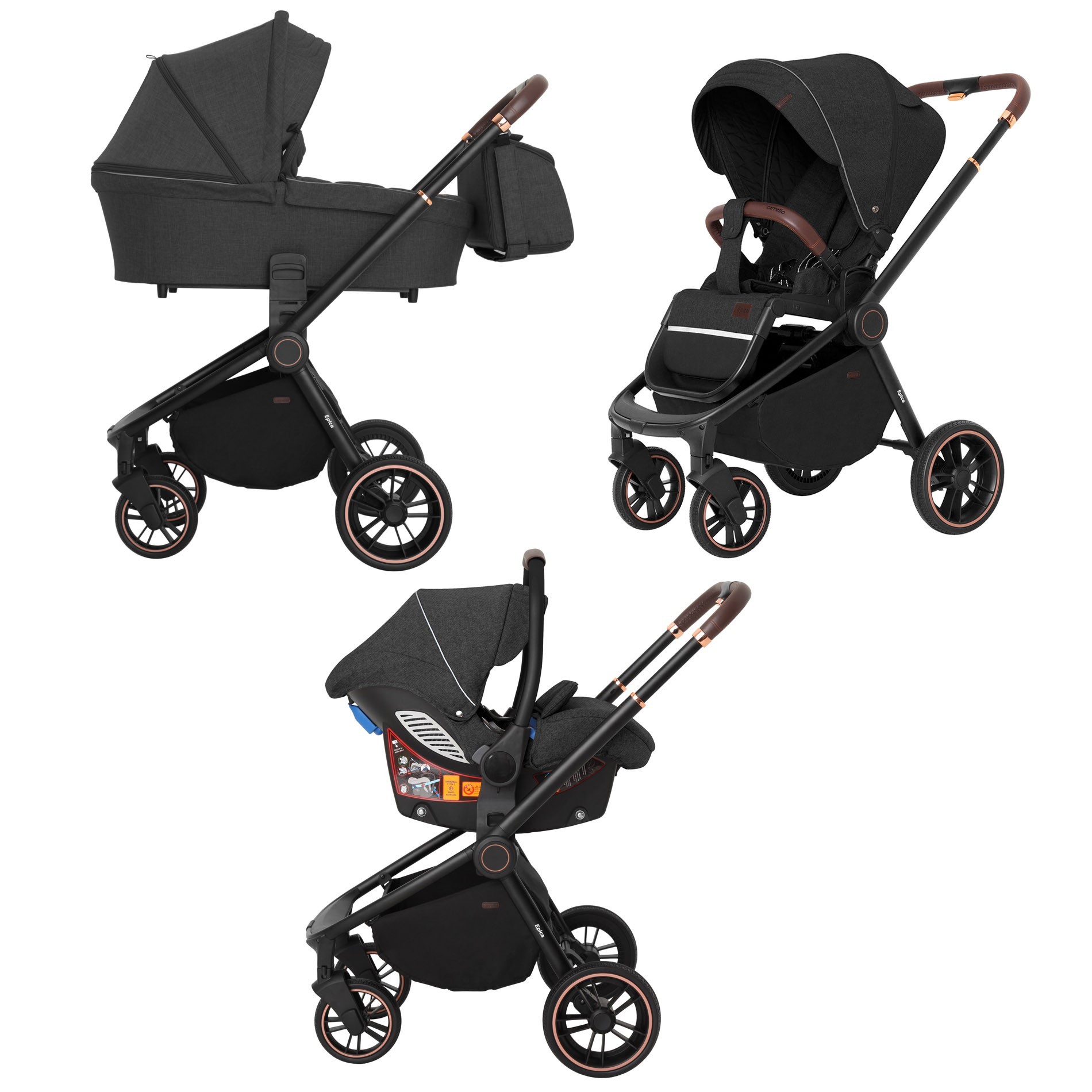 

Коляска универсальная CARRELLO Epica CRL-8511/1 (3in1) Space Black