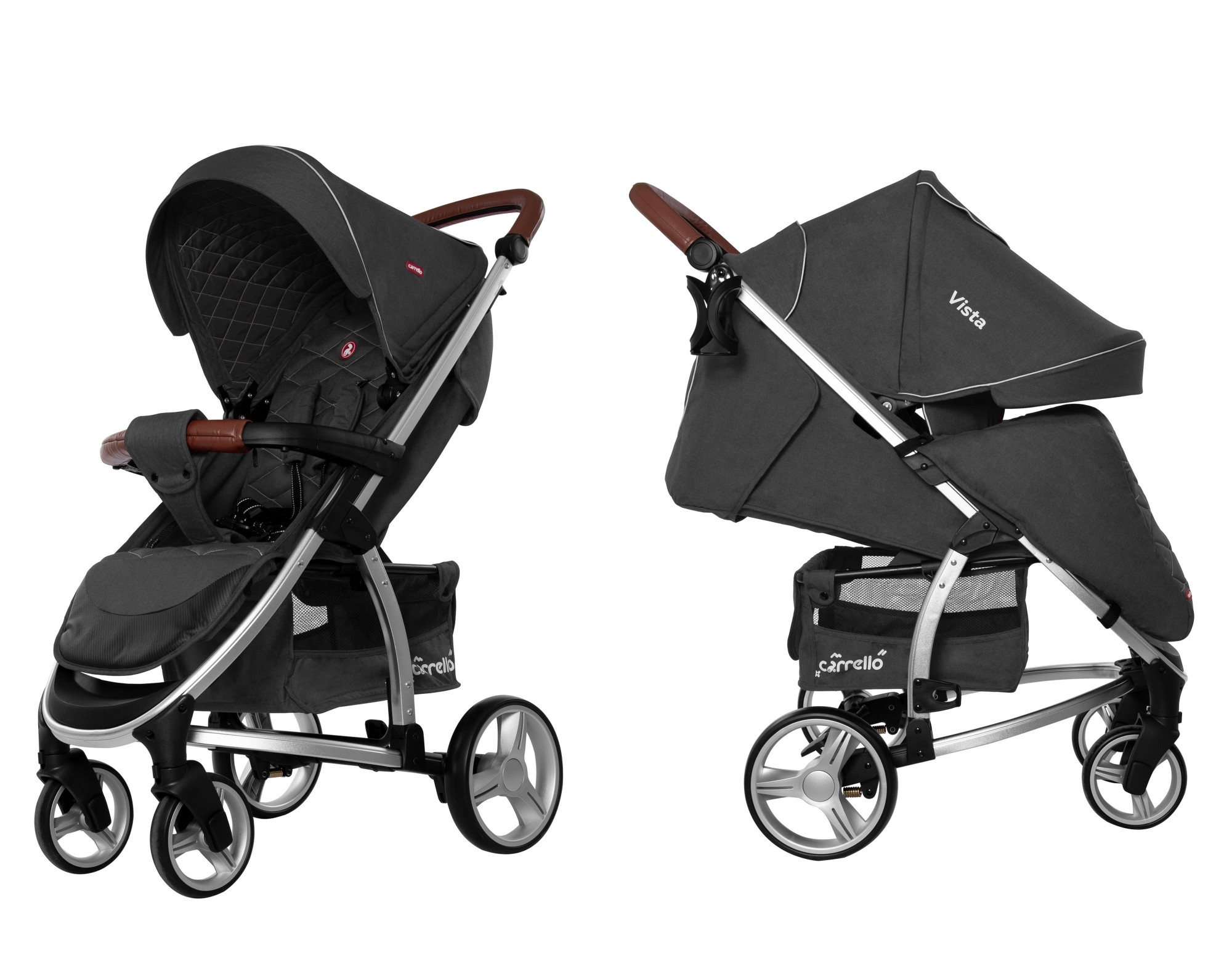 

Коляска прогулочная CARRELLO Vista CRL-8505 во льне Steel Gray