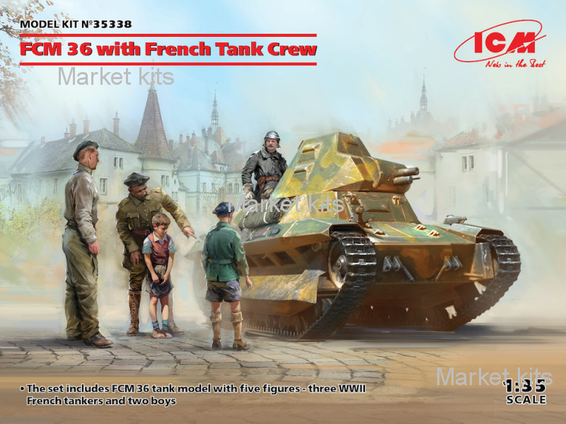 

Легкий танк сопровождения FCM 36 с экипажем 1:35 ICM (ICM35338)