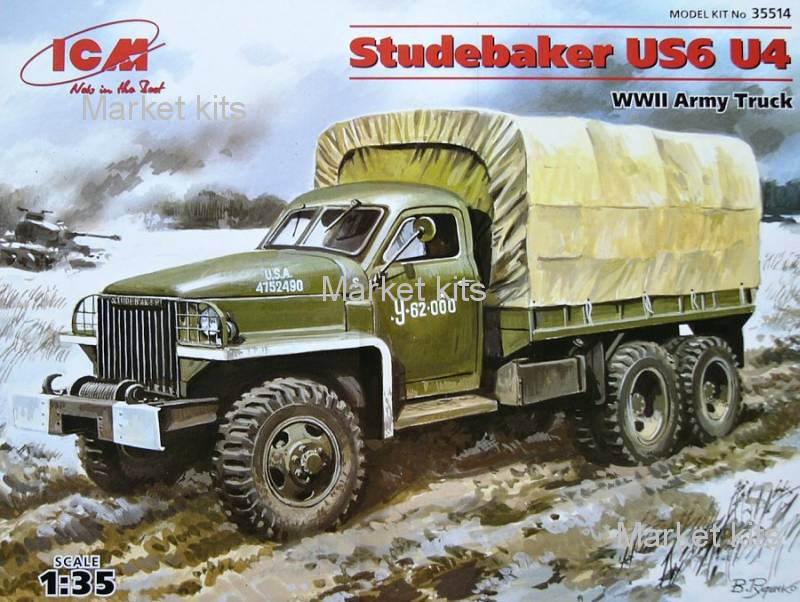

Армейский грузовой автомобиль II МВ Studebaker US6 U4 1:35 ICM (ICM35514)