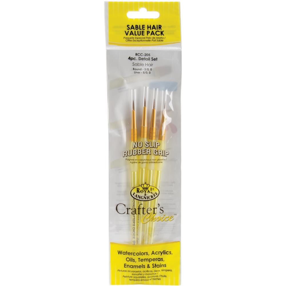

Набор натуральных кистей Crafter's Choice Sable Brush Set 4шт