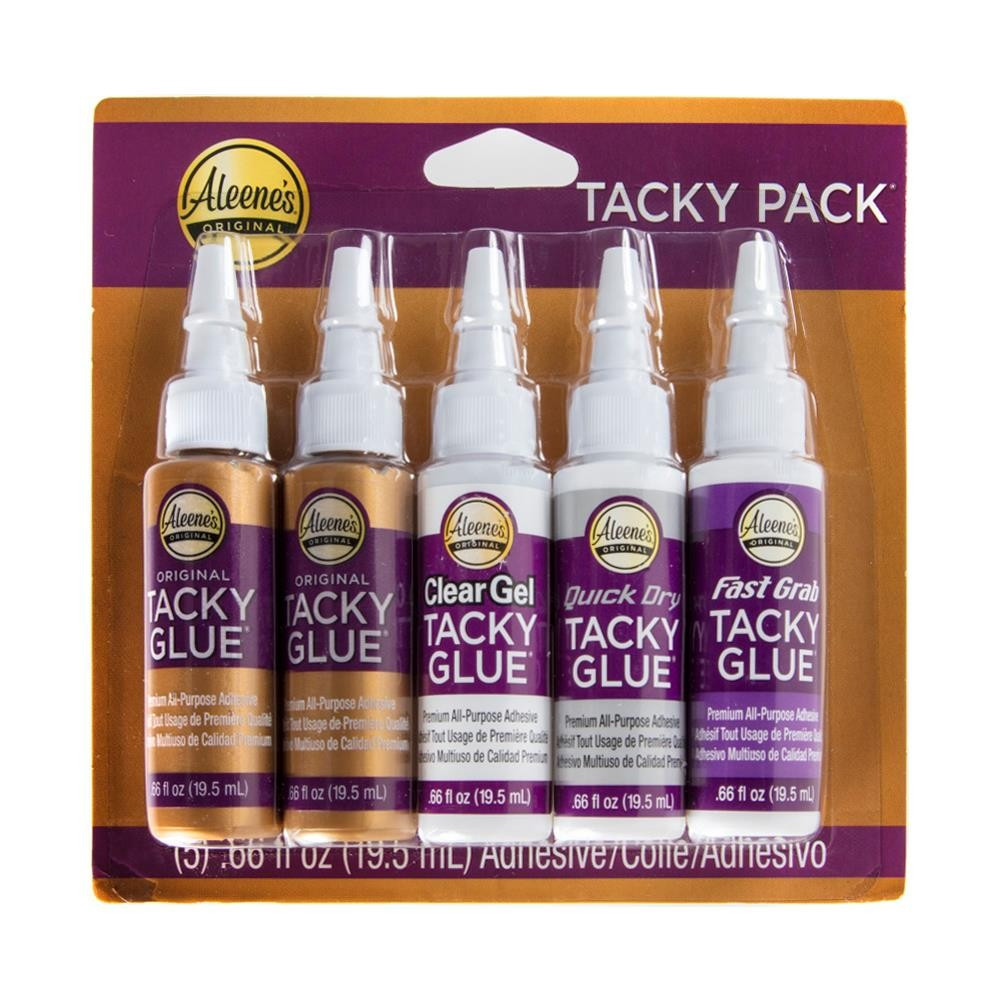 

Набор клея Aleene's Try Me Size Tacky Pack 5шт - Clear Gel, Quick Dry, Fast Grab, 2 Orig