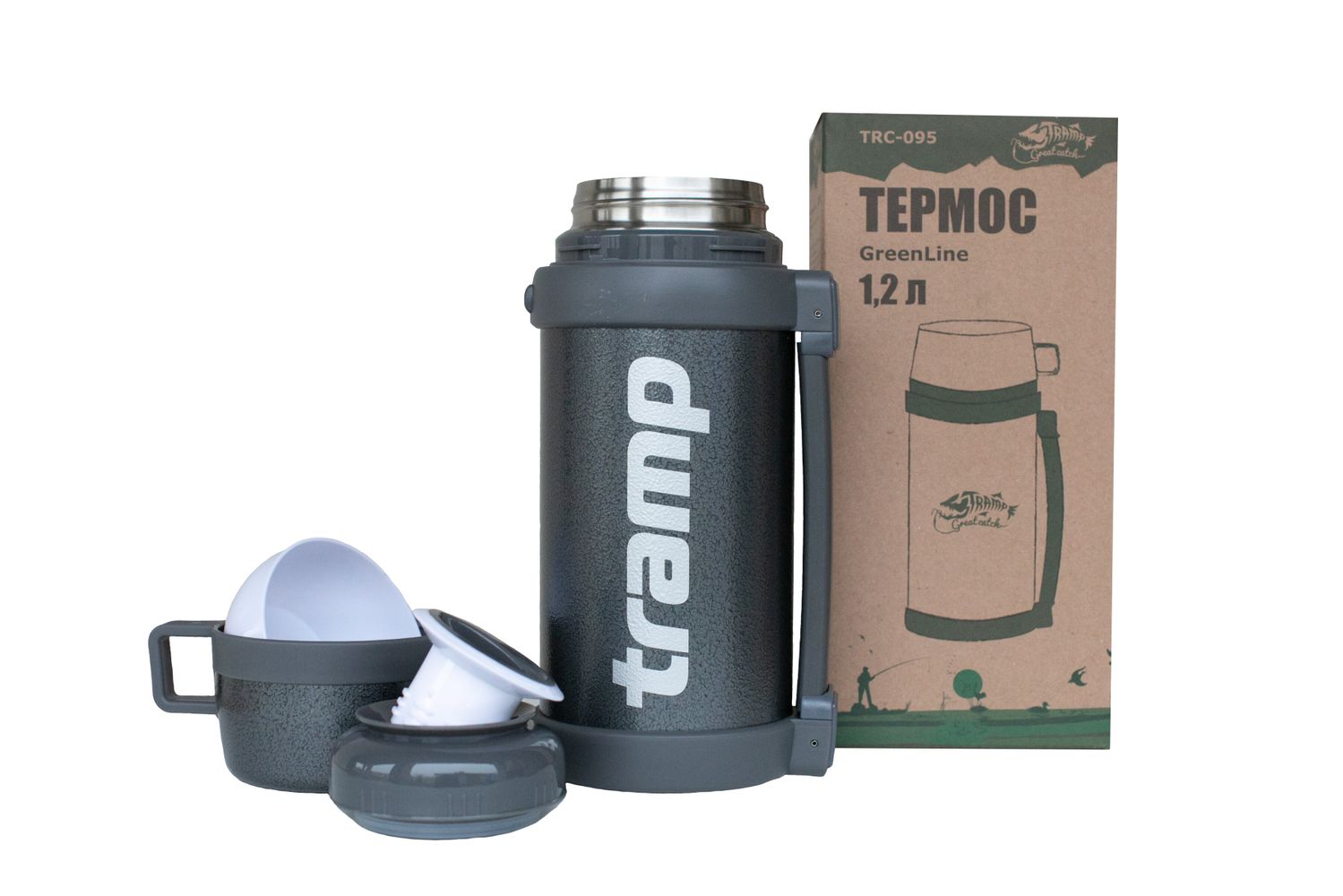 

Термос Tramp Greenline 1.2 л, Сірий, шт
