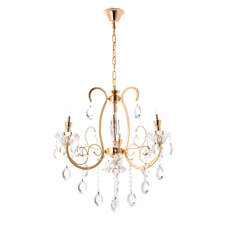 

Люстра підвісна кришталева свічки Light House ES-15904/3/gold золото
