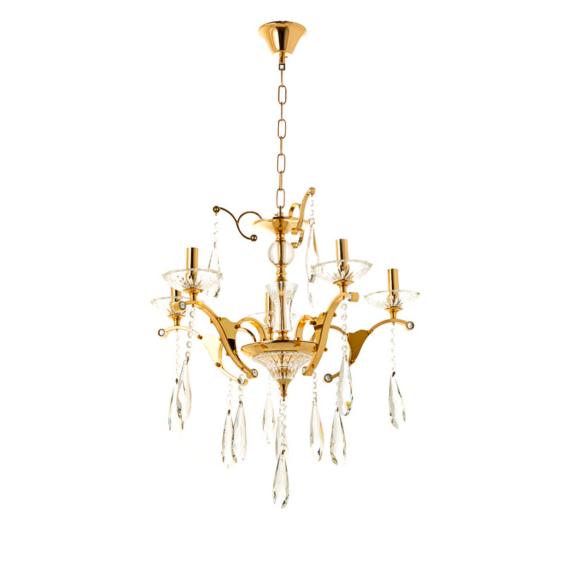 

Люстра підвісна кришталева свічки Light House ES-15897/5/gold золото
