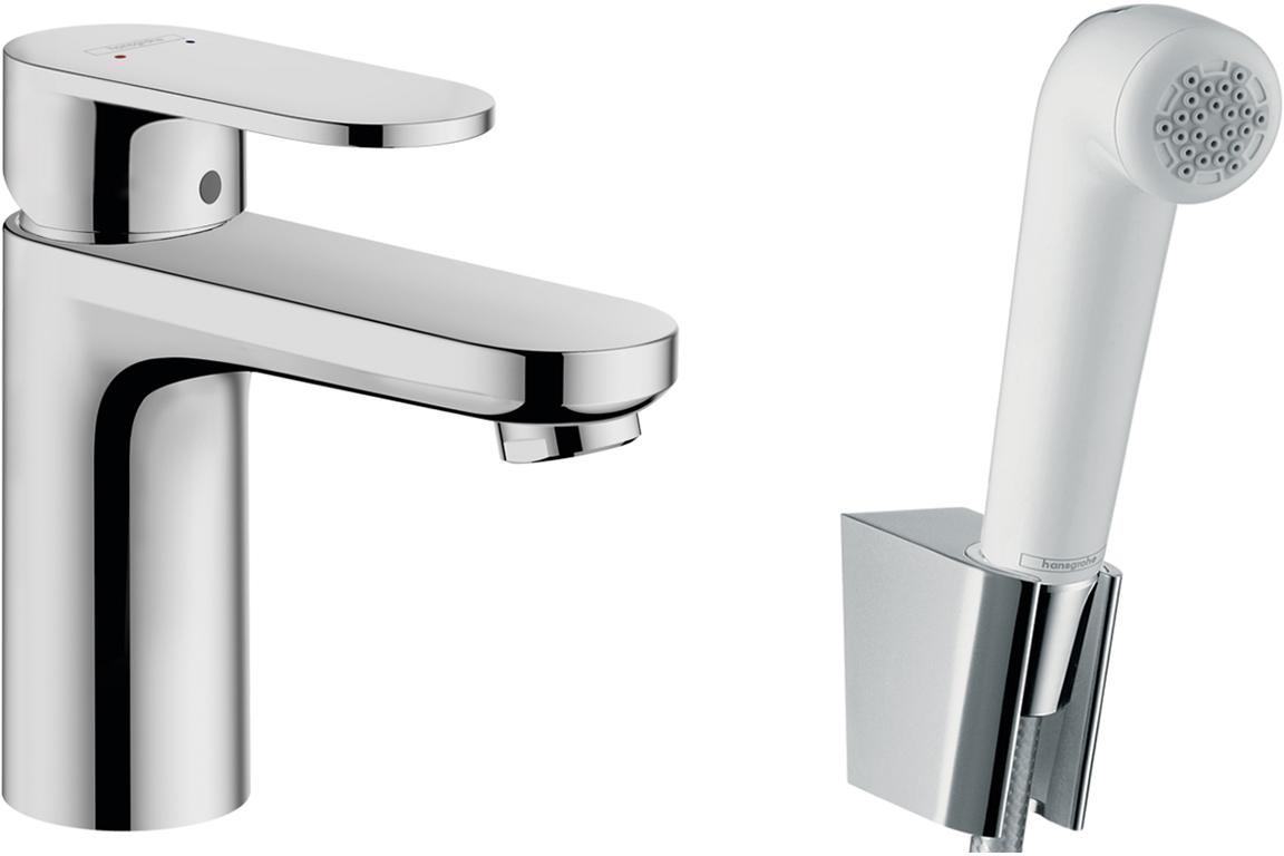 

Смеситель для раковины HANSGROHE Vernis Blend 71215000 с душевым гарнитуром