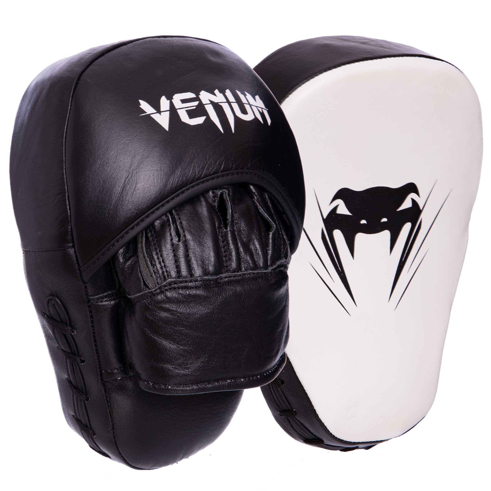 

Лапы Изогнутые кожаные VENUM PERFORMANCE VL-2510 (крепление на липучке, р-р 24x19x8см, черный-белый)