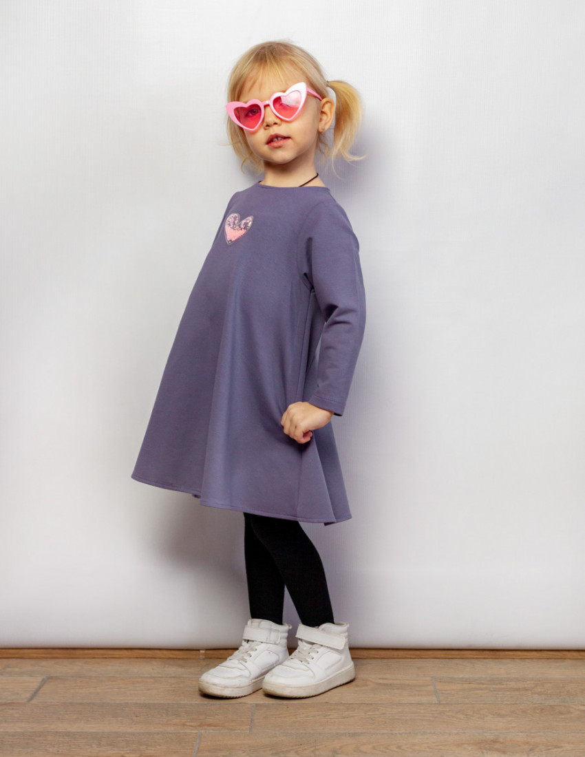 

Платье Клеона фиолетовое для девочек EvgaKids 41073 80-86 см