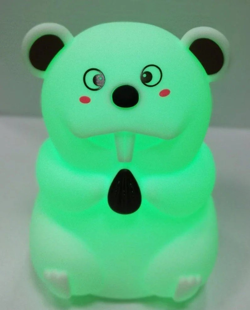 

Силиконовый ночник детский Бобер 7 LED 3DTOYSLAMP