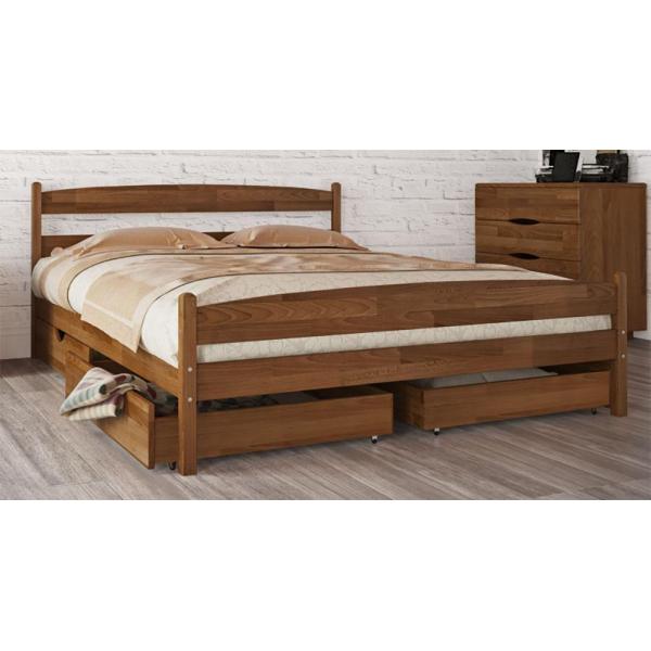 

Кровать Олимп Лика с четырьмя ящиками 160x200 Орех