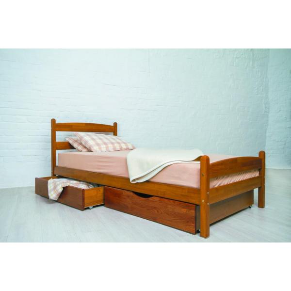 

Кровать Олимп Лика с двумя ящиками 90x200 Орех