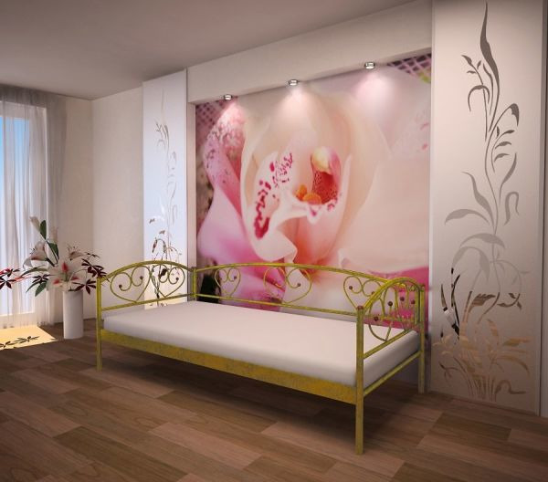 

Кровать Darina Lux Метакам Шагрень золото 90х190