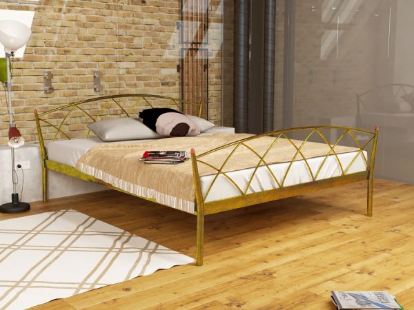 

Кровать Jasmine Elegance-2 Метакам Шагрень золото 90х190