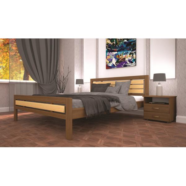 

Кровать ТИС МОДЕРН 1 140*200 дуб Лак Орех + Лак лак